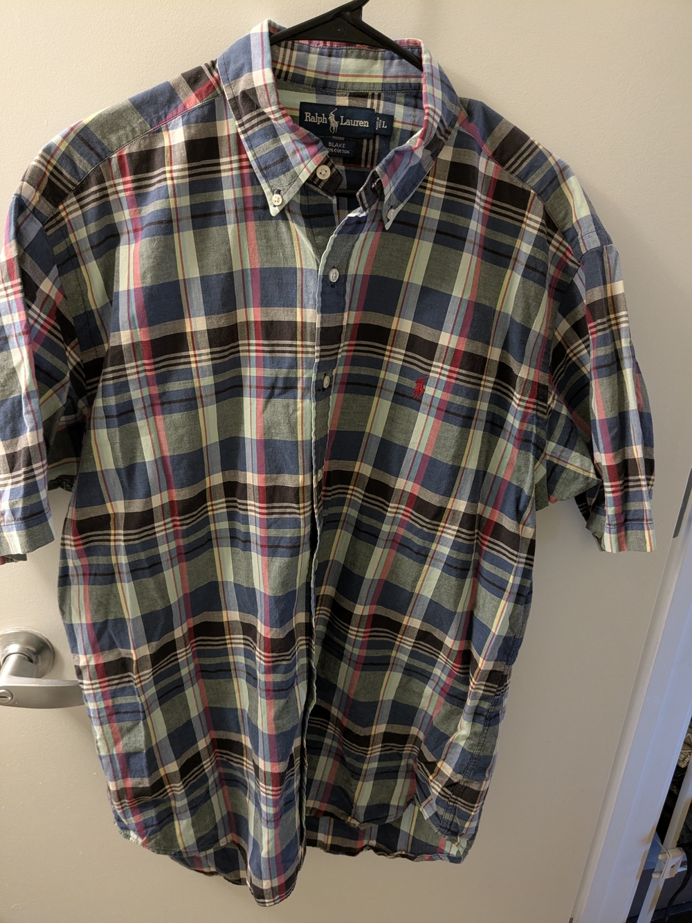 Polo by Ralph Lauren men's short sleeve shirt multi colored size Large